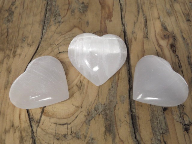 selenit biały * serce, serduszko na walentynki