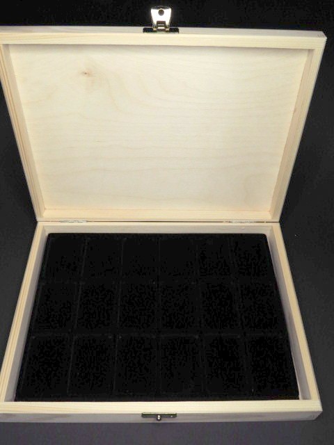 skrzyneczka z welurową wkładką na prostokątne pudełeczka z pianką