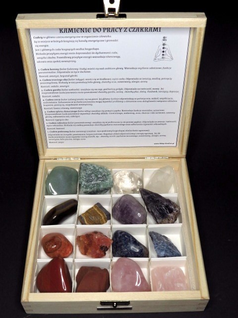 Kamienie do pracy z czakrami - zestaw LUX