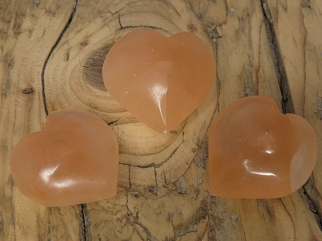 selenit pomarańczowy * serce, serduszko na walentynki