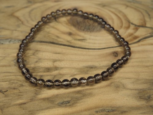 kwarc dymny * bransoletka 4mm