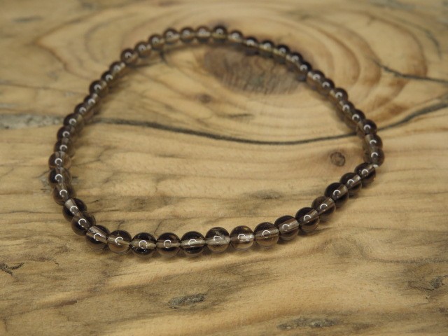 kwarc dymny * bransoletka 4mm