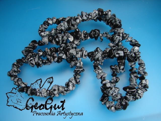 obsydian śnieżny * korale