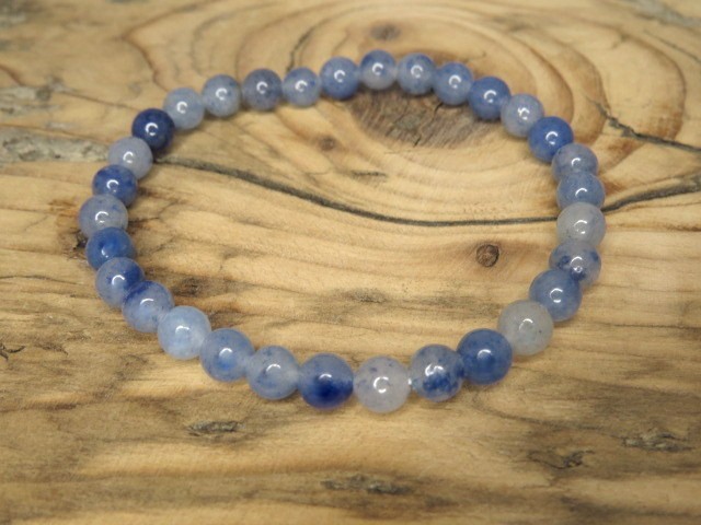 kwarc niebieski * bransoletka 6mm