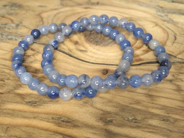 kwarc niebieski * bransoletka 6mm
