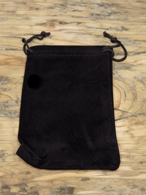 woreczek welurowy 9 x 13cm - czarny