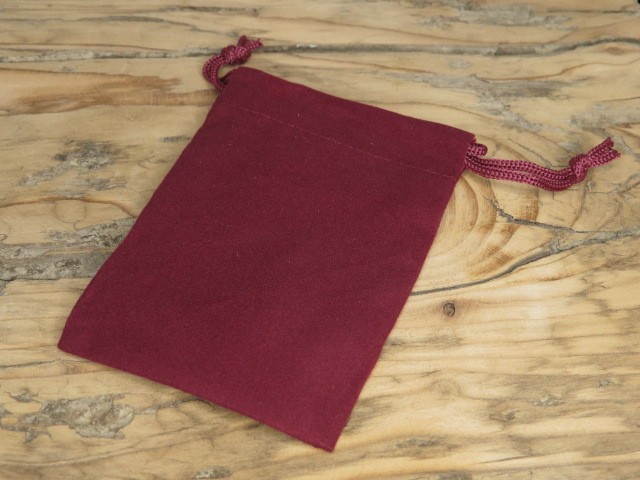 woreczek welurowy 7 x 10cm - bordowy