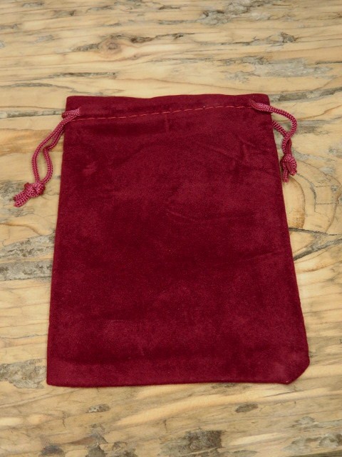 woreczek welurowy 9 x 13cm - bordo