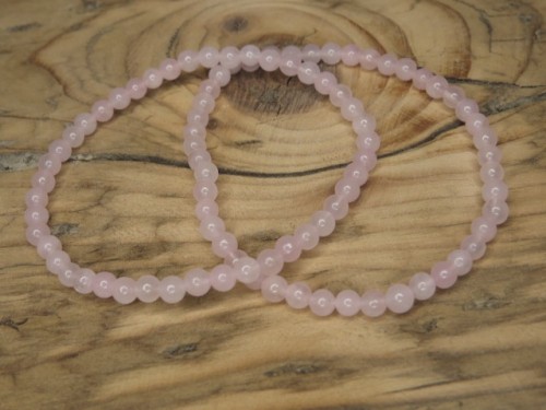 kwarc różowy * bransoletka 4mm