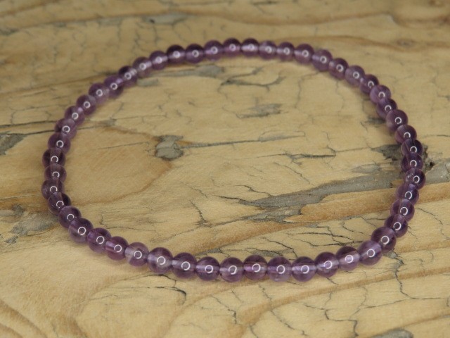 ametyst * bransoletka 4mm