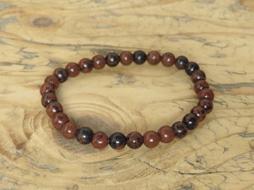 obsydian mahoniowy * bransoletka 6mm