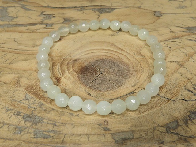 jadeit * bransoletka 6mm - szlif fasetkowy