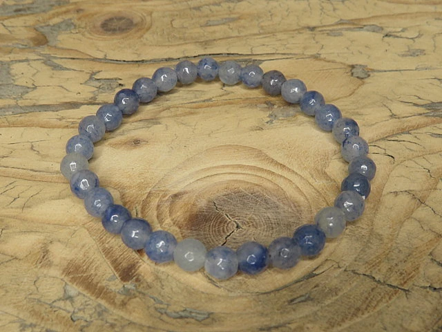 kwarc niebieski * bransoletka 6mm