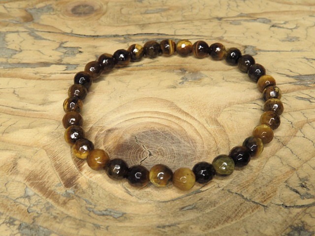 tygrysie oko * bransoletka 6mm - szlif fasetkowy