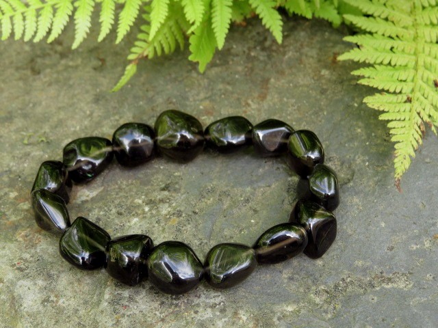 obsydian Łzy Apacza * bransoletka - kolekcja Nugget