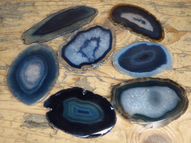 agat niebieski - plaster