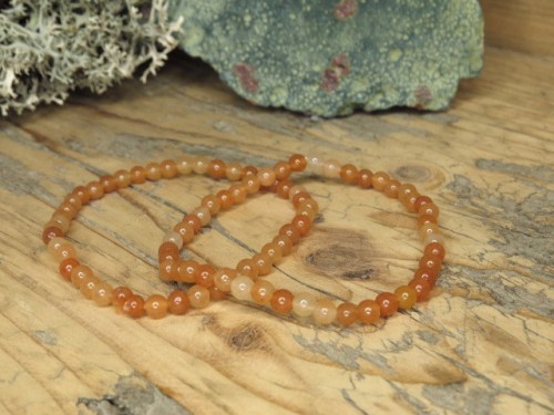 awenturyn pomarańczowy * bransoletka 4mm