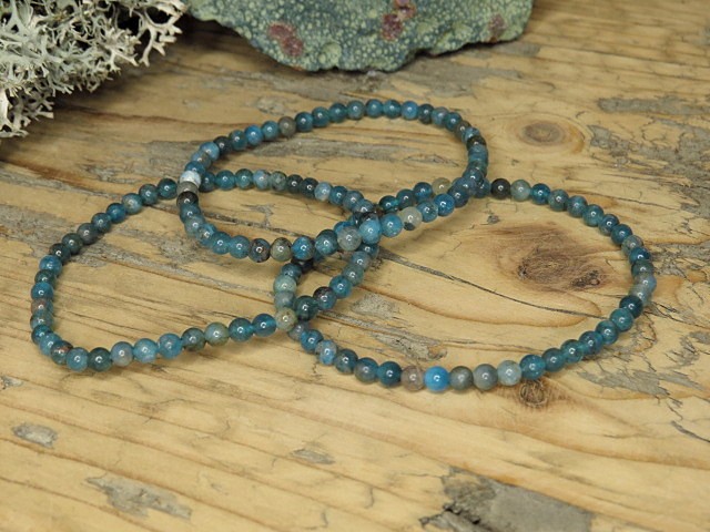 apatyt niebieski * bransoletka 4mm