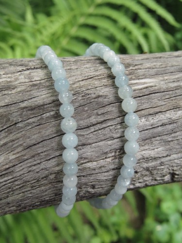 akwamaryn * bransoletka 4mm