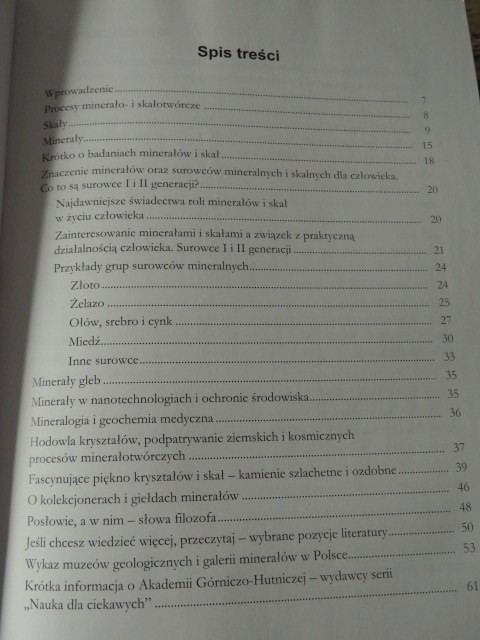 Nauka dla ciekawych. MINERAŁY, SKAŁY, ICH PRAKTYCZNE ZNACZENIE I PIĘKNO