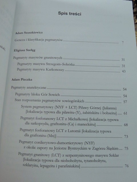 Nauka dla ciekawych. PEGMATYTY DOLNEGO ŚLĄSKA