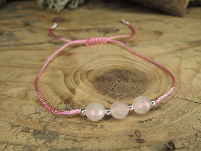 kwarc różowy * czakra serca * bransoletka miłości * bransoletka minimalistyczna