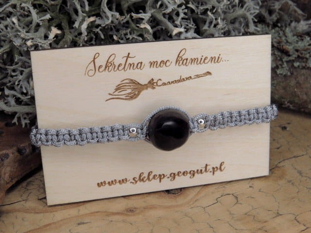 szungit * bransoletka makrama