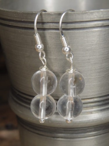 kryształ górski * kolczyki