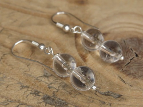 kryształ górski * kolczyki