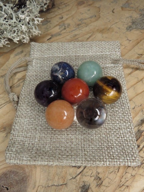 kamienie do pracy z czakrami * kule w woreczku