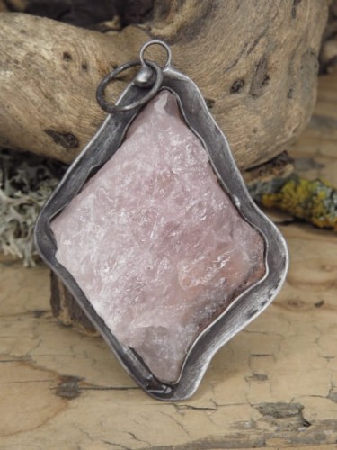 kwarc różowy * wisior