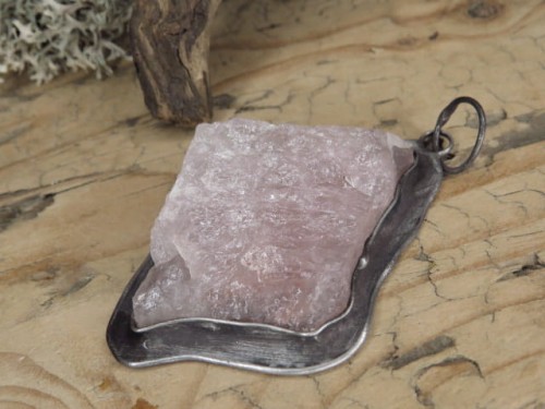 kwarc różowy * wisior