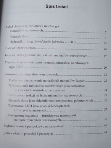 Nauka dla ciekawych. NATURALNE I SYNTETYCZNE MINERAŁY O BUDOWIE WARSTWOWEJ W NANOTECHNOLOGIACH