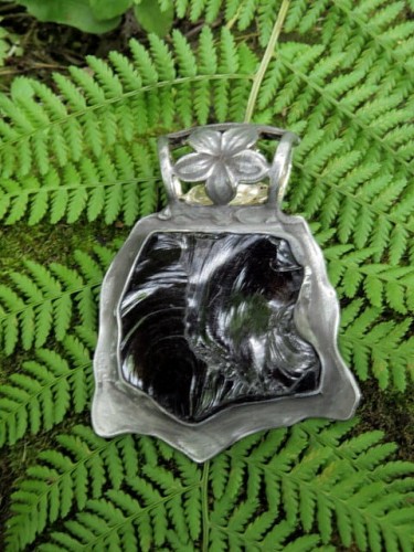 obsydian czarny * wisior