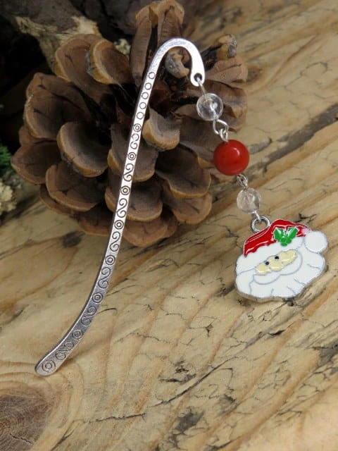 jaspis kryształ górski * zakładka świąteczna Mikołaj