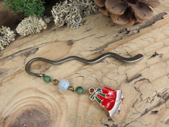 nefryt akwamaryn * zakładka świąteczna dzwonki