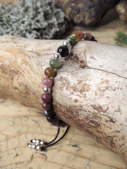 turmalin szerl drawit rubelit verdelit * bransoletka