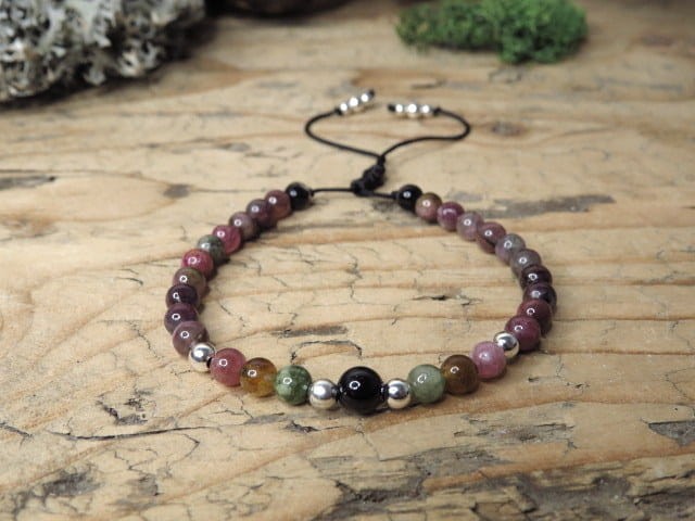 turmalin szerl drawit rubelit verdelit * bransoletka