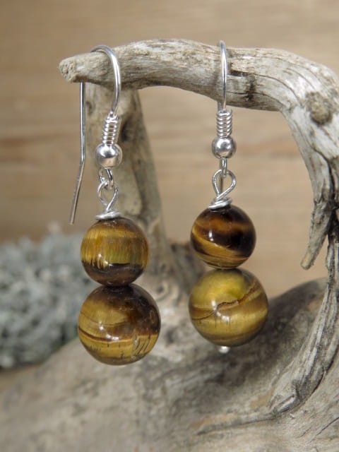 tygrysie oko * kolczyki