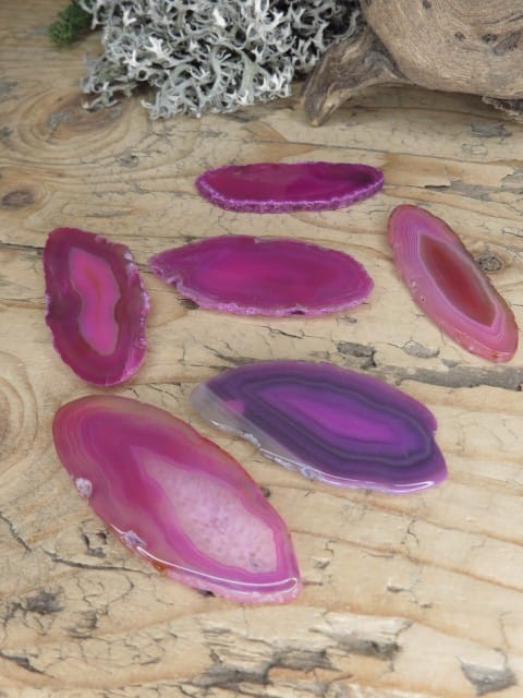 agat różowy - plaster