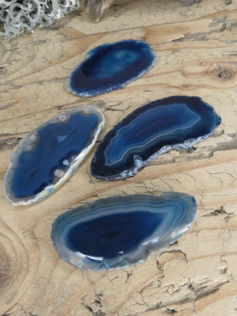 agat niebieski - plaster