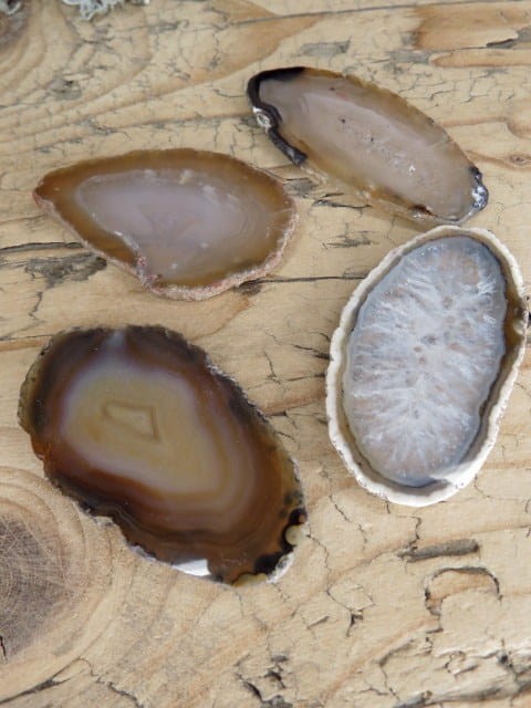 agat brązowy - plaster