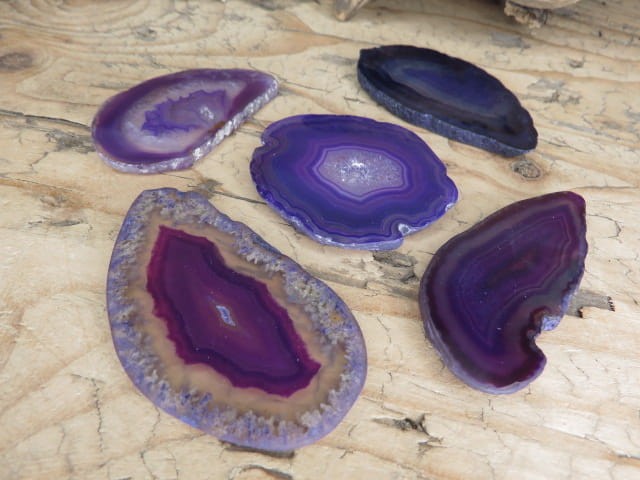 agat fioletowy - plaster