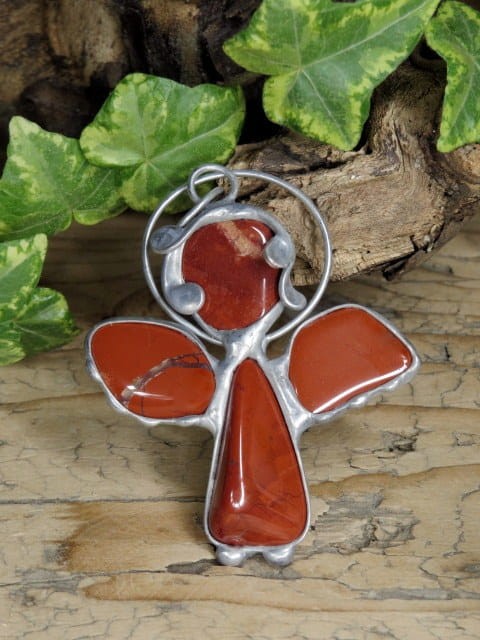 jaspis czerwony * wisior anioł