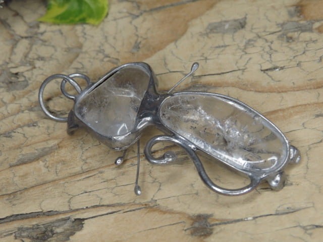 kryształ górski * wisior kot