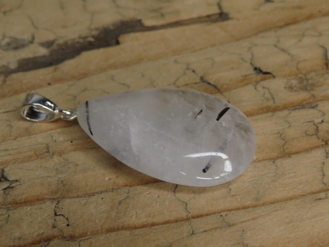 łezka z kwarcu turmalinowego * wisiorek