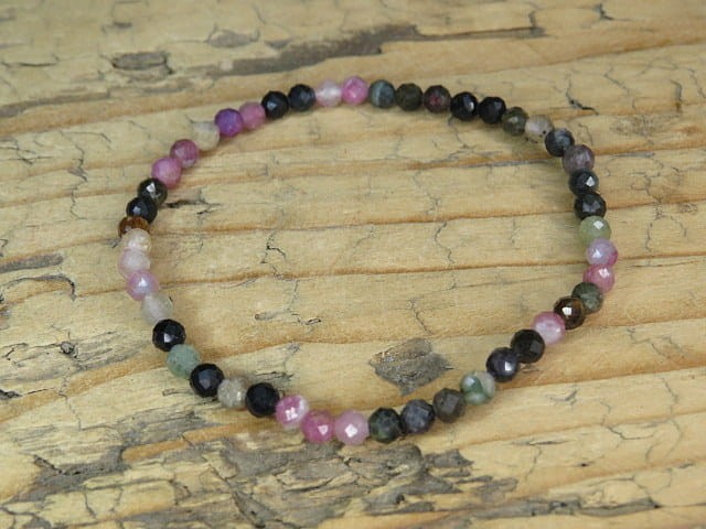 turmaliny bransoletka 4mm - szlif fasetkowy