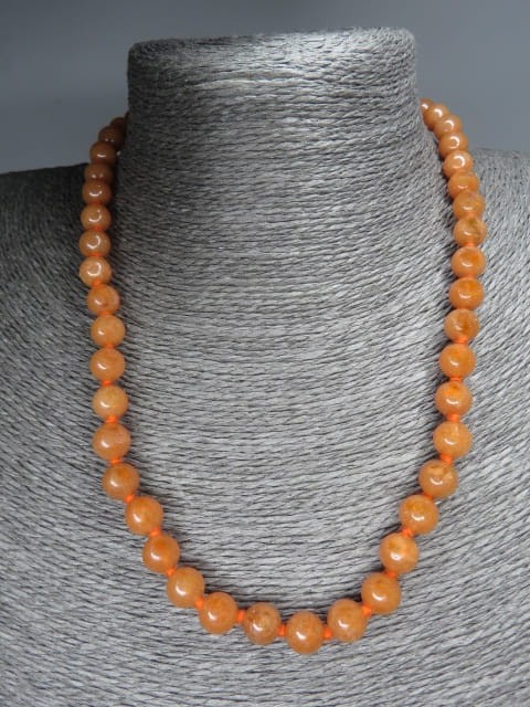awenturyn pomarańczowy * naszyjnik * korale