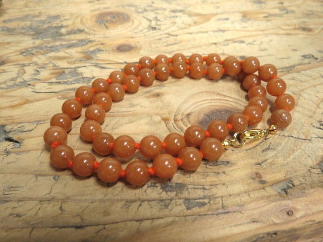 awenturyn pomarańczowy * naszyjnik * korale