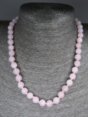 kwarc różowy * naszyjnik * korale